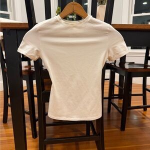 SKIMS White Fitted T-Shirt
